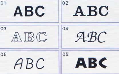 Lettertype voor op make-up tasje